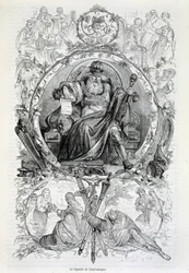 De legende van Karel de Grote, gravure