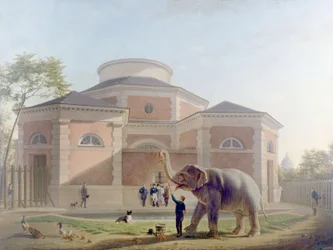 De rotonde in Jardin des Plantes, Parijs, c. 1810