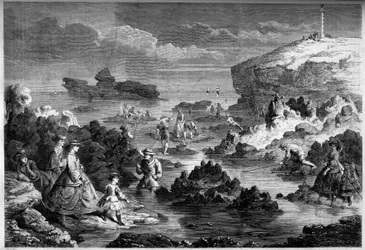 De garnalenvisserij in Biarritz, Pyrenees Atlantique (64)