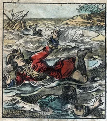 Het zinken van Lemuel Gulliver. Illustratie voor 
