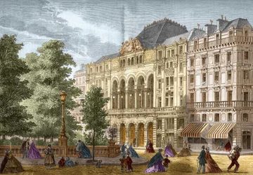 Het theater van de gaîté in Parijs in 1862