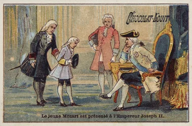 De jonge Mozart wordt voorgesteld aan keizer Jozef II