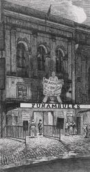 Theatre des Funambules, boulevard du Temple, in Parijs, 1862