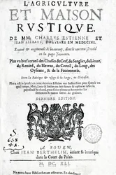 Titelpagina van LAgriculture et Maison Rustique, door Charles Estienne, editie gepubliceerd 1641