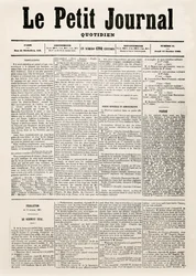 Titelpagina van dagblad Le Petit Journal, 12 februari 1863