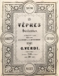 Titelpagina van de partituur I Vespri Siciliani