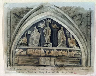 Graf van Nicolas Flamel (ca. 1330-1418) op de Begraafplaats der Onnozele Kinderen