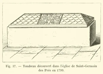 Graf ontdekt in de kerk van Saint-Germain des Prés in 1799