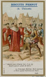 Handelskaart uitgegeven met Biscuits Pernot