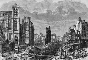 Transformaties van Parijs onder het Tweede Keizerrijk, Haussmanns Parijs: werkzaamheden aan de berg Saint Genevieve (Sainte-Genevieve)