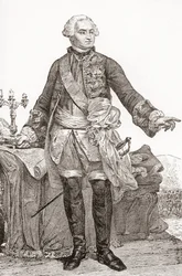 Ulrich Frédéric Woldemar, Graaf van Lowendal, 1700-1755. In Duitsland geboren Franse soldaat en staatsman. Uit Les Heures Libres, gepubliceerd 1908