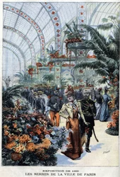 Universele tentoonstelling van Parijs in 1900: de kassen bij het Palais de l