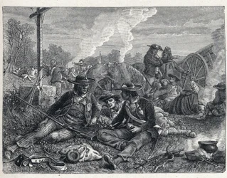 Vendee Oorlogen (1793-1796): kampement van Vendeese opstandelingen