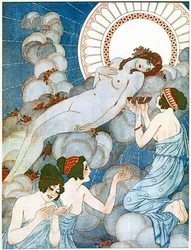 Venus op een wolk, Illustratie uit "La Vie Parisienne