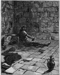 Vercingetorix (ca. 72-46 v.Chr.), een Gallische leider, bleef zes jaar lang in de gevangenis.