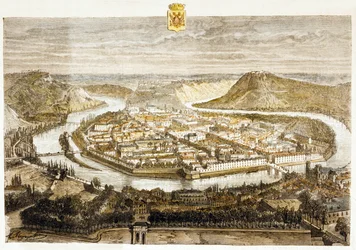 Uitzicht op Besançon, Frankrijk