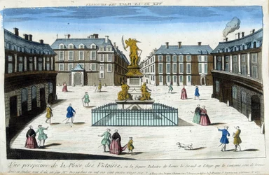 Zicht op Place des Victoires in Parijs - Optisch zicht