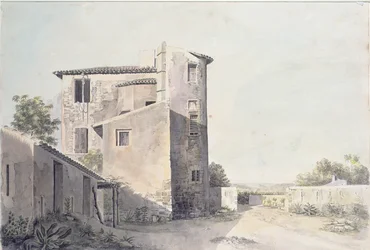 Zicht op een Dorp in Zuid-Frankrijk, ca. 1800