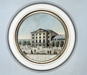 Uitzicht op het Jeu de Paume door Monseigneur de Graaf van Artois