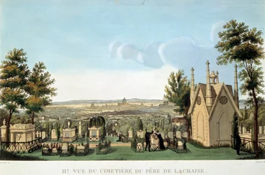 Uitzicht op de begraafplaats Pere Lachaise in Parijs