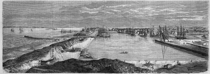 Uitzicht op de stad Saint Nazaire (Saint-Nazaire) (Loire Atlantique, 44)