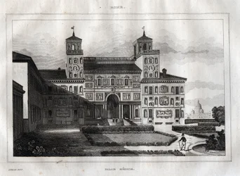 Villa Medici Rome - Villa Medicis - Gravure uit 