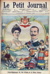 Vittorio Emanuele III di Savoia en Elena di Savoia - Koning Victor Emmanuel III en Koningin Elena van Italië