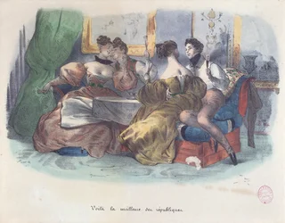 Voilá, de beste van de republieken, karikatuur van de revolutie van 1848