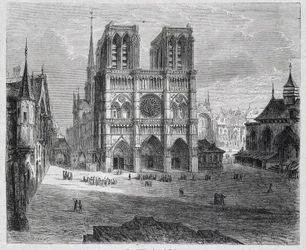 Vue de Notre-Dame de Paris - in 