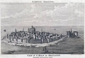 Vue de St Malo - gravure door Thomas