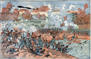 Oorlog van de Vierde Coalitie: "zicht op de Slag bij Friedland"