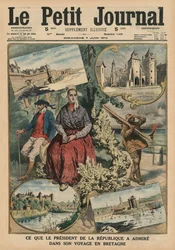 Wat de president van de republiek heeft bewonderd tijdens zijn reis door Bretagne, voorpagina illustratie uit 