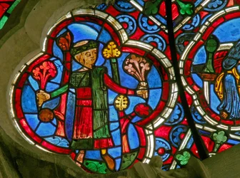 Raam Ew met de Arbeid van de Maanden: April