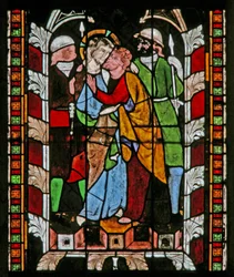 Raam N-chapB met het Verraad door Judas