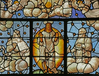 Raam met Mozes en Elia bij de Transfiguratie
