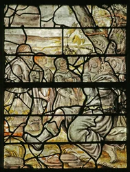 Raam met de dronkenschap van Noach