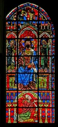 Raam w100 met Christus in Glorie