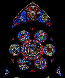 God de Vader, het opstandingstomb en opstandingsscènes - en de geseling