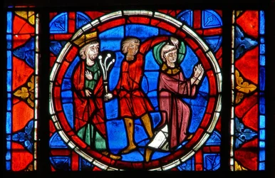 Ruit w109 met de geseling van St. Gervais