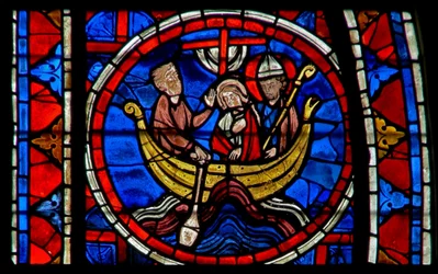 Ruit w109 met de overdracht van de relieken van St. Martinus