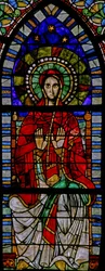 Raam w109 met de Maagd Maria