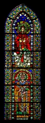 Raam w109 met de Maagd Maria en Sint Martinus