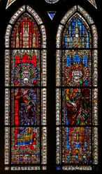 Raam w11 met Keizers Hendrik van Bamberg en Frederik Barbarossa