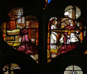 Raam w120 met de Aankondiging (aan St. Anna?)