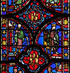 Haman in de hof van het paleis