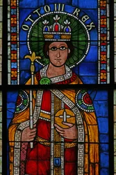 Raam w13 met Keizer Otto III