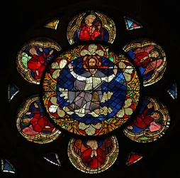 Venster w16 met Christus van het Laatste Oordeel