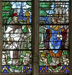 Ramen w1 met een heilige abt met St. Louis