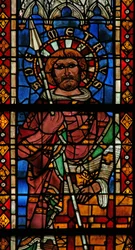 Raam w203 met afbeelding van St. Demetrius