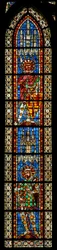 Raam w203 met afbeelding van St. Exuperius en St. Demetrius